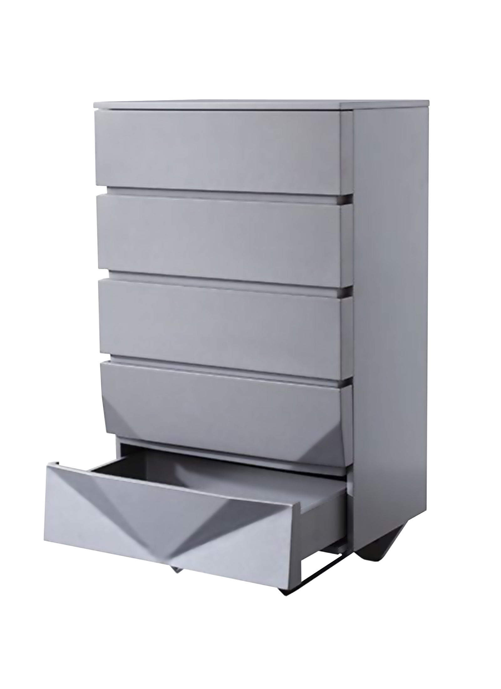Modrest Duke Modern Grey & Black Gun Chrome Chest