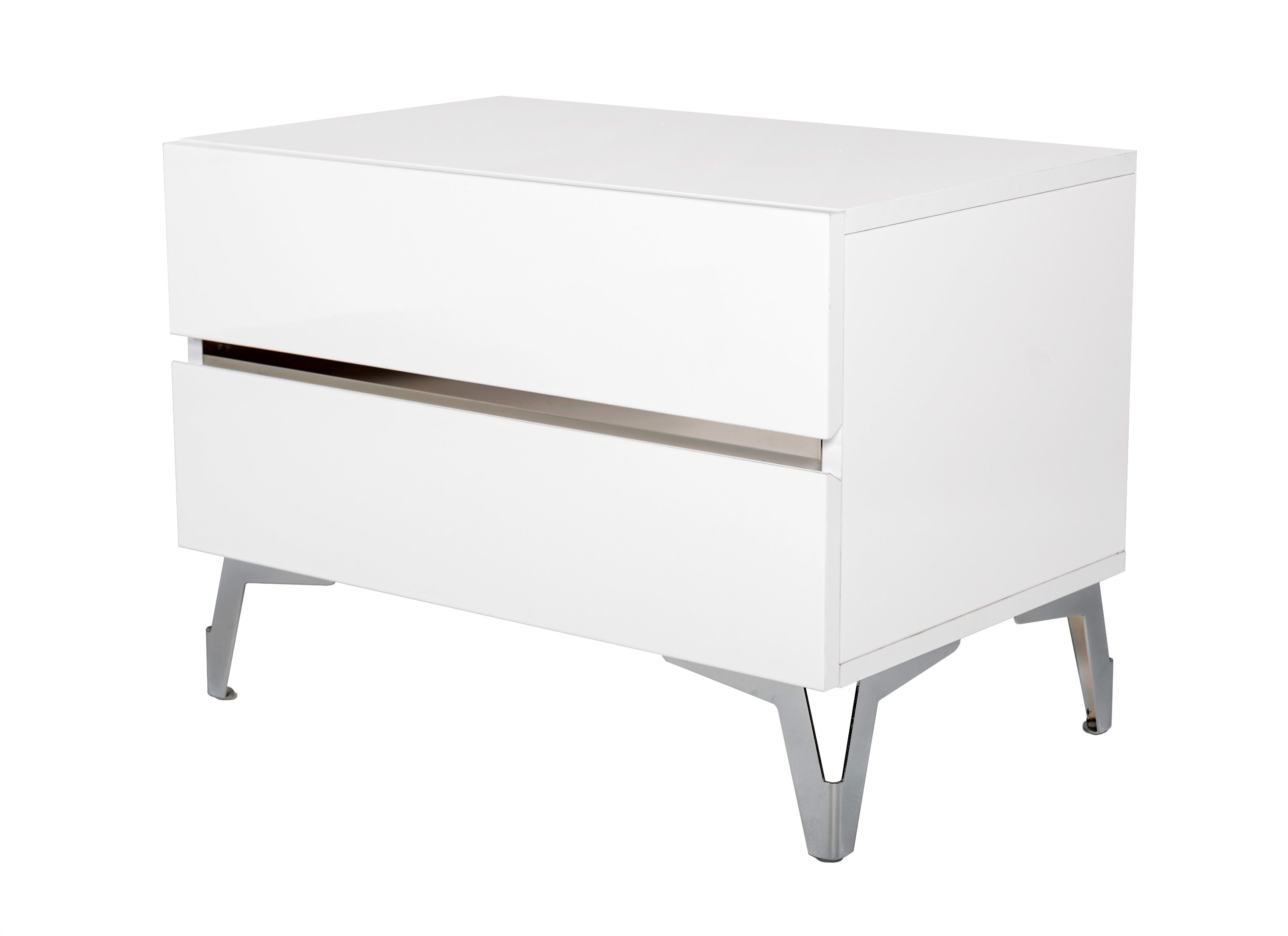Nova Domus Angela - Italian Modern White Eco Leather 4-Piece Bedroom Set