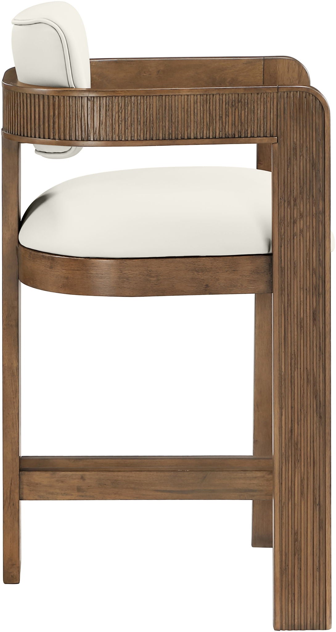 Sacha - Vegan Leather Upholstered Counter Stool With Brown Base