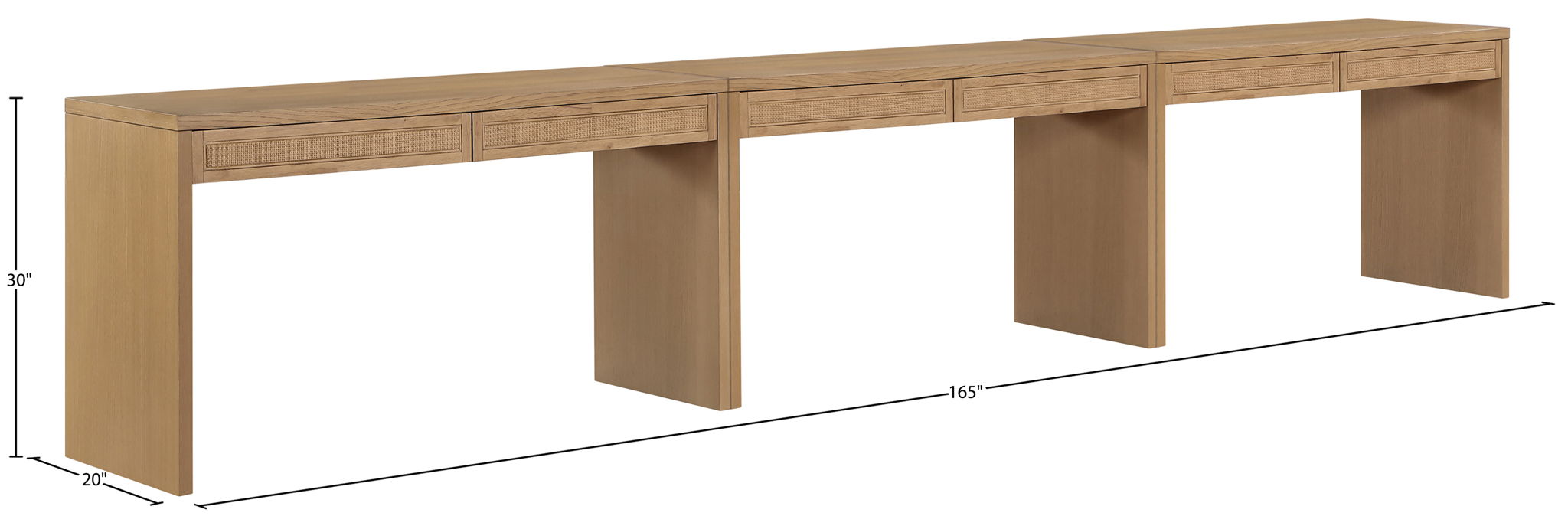 Avro - Solid Wood And Oak Veneer Desk