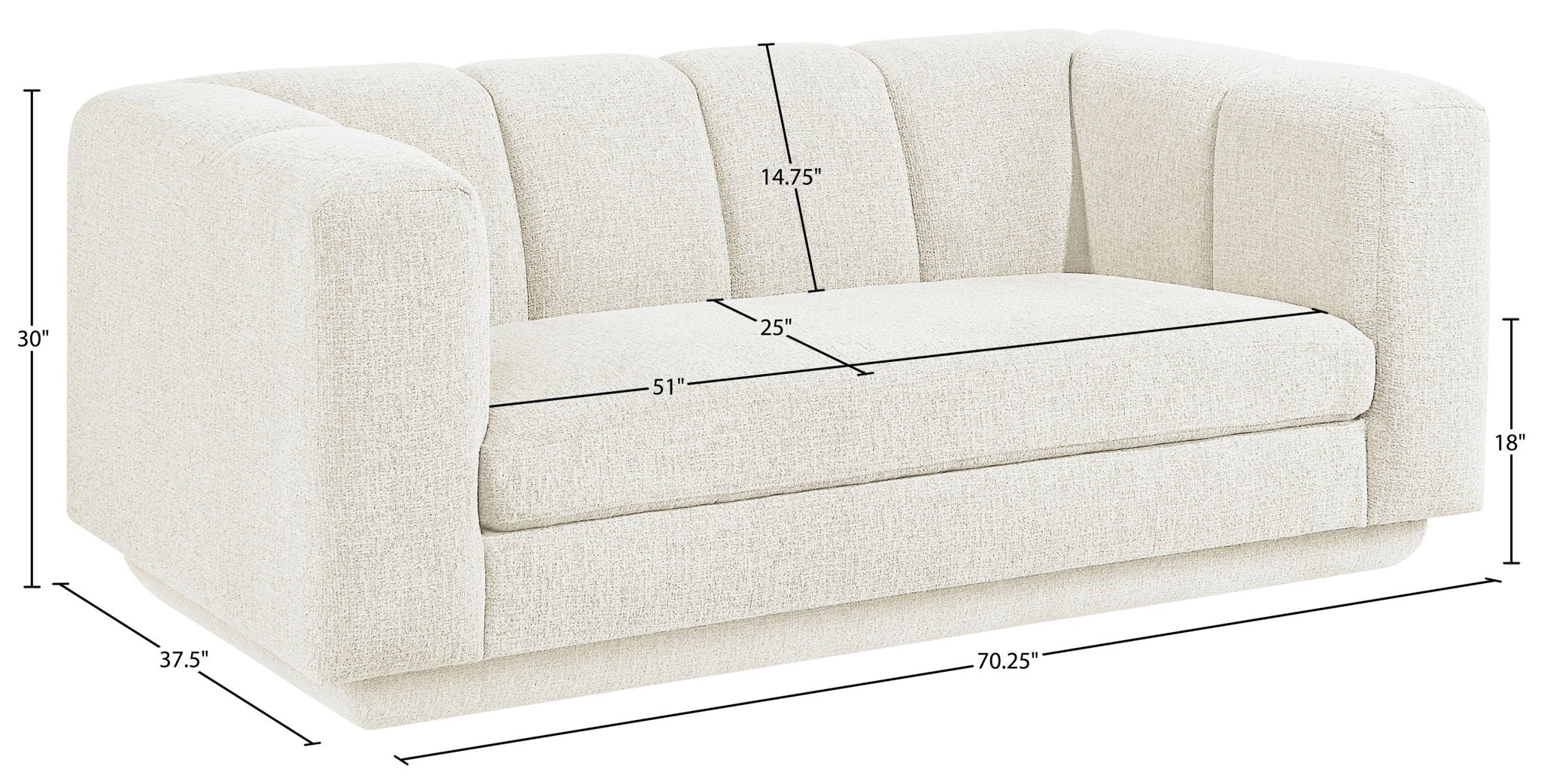 Modari - Fabric Upholstered Loveseat