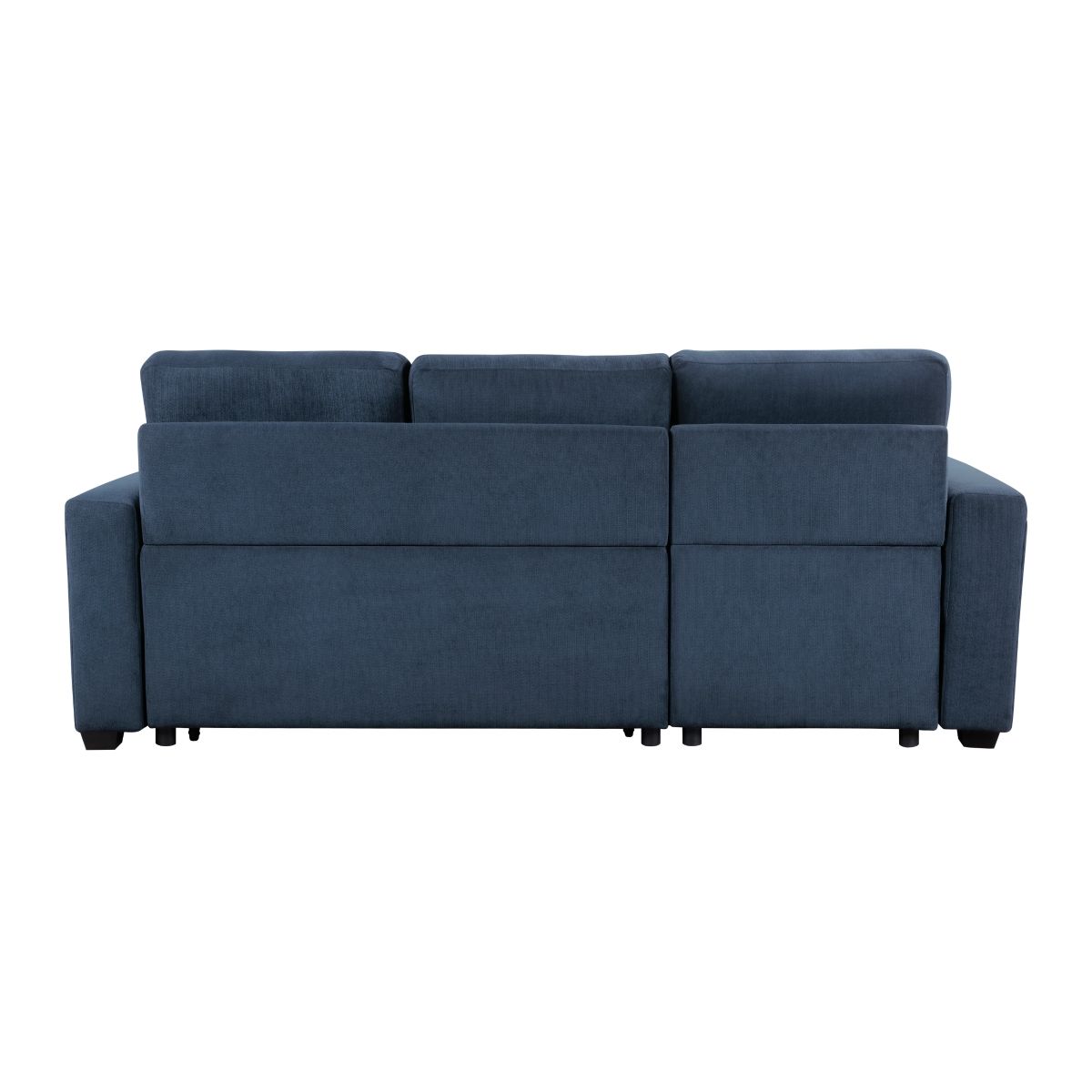 Barbara - Reversible Sectional With Hidden Storage And Pull-Out Bed - Blue