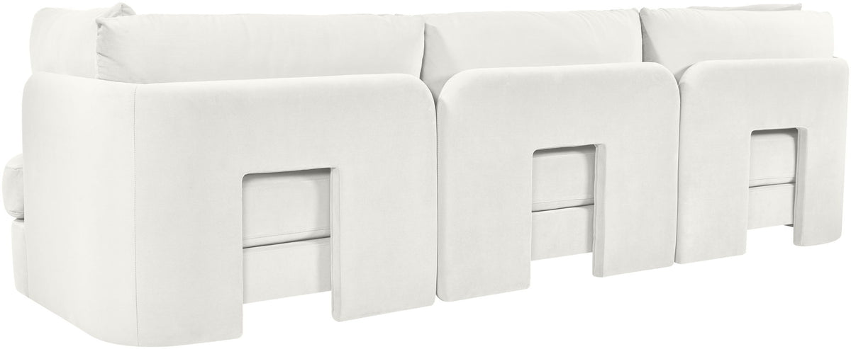 Hammond - Velvet Performance Fabric Upholstered 3 Piece Sofa