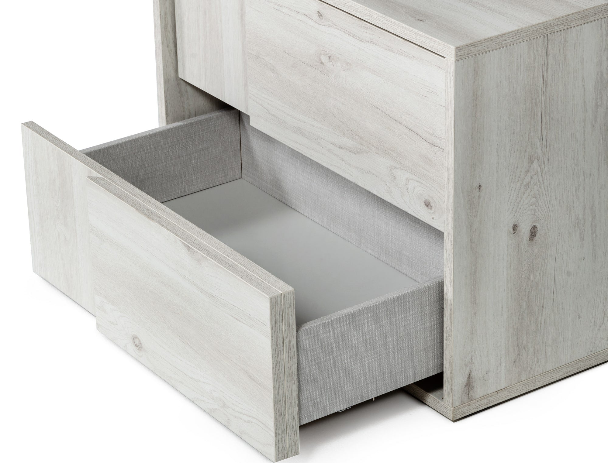 Nova Domus Asus - Italian Modern White Washed Oak Nightstand