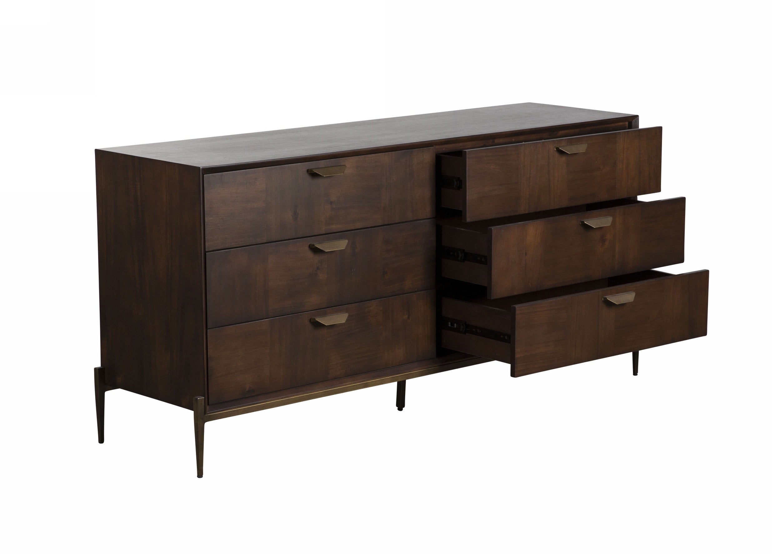 Modrest Shane - Modern Acacia & Brass Dresser