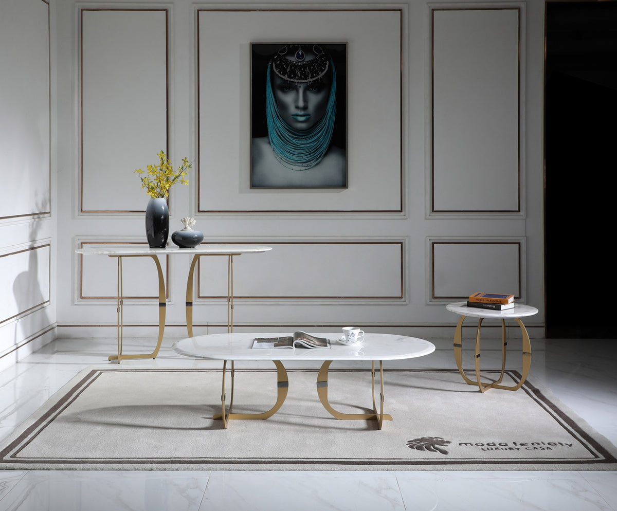 Echo - Modern Marble End Table
