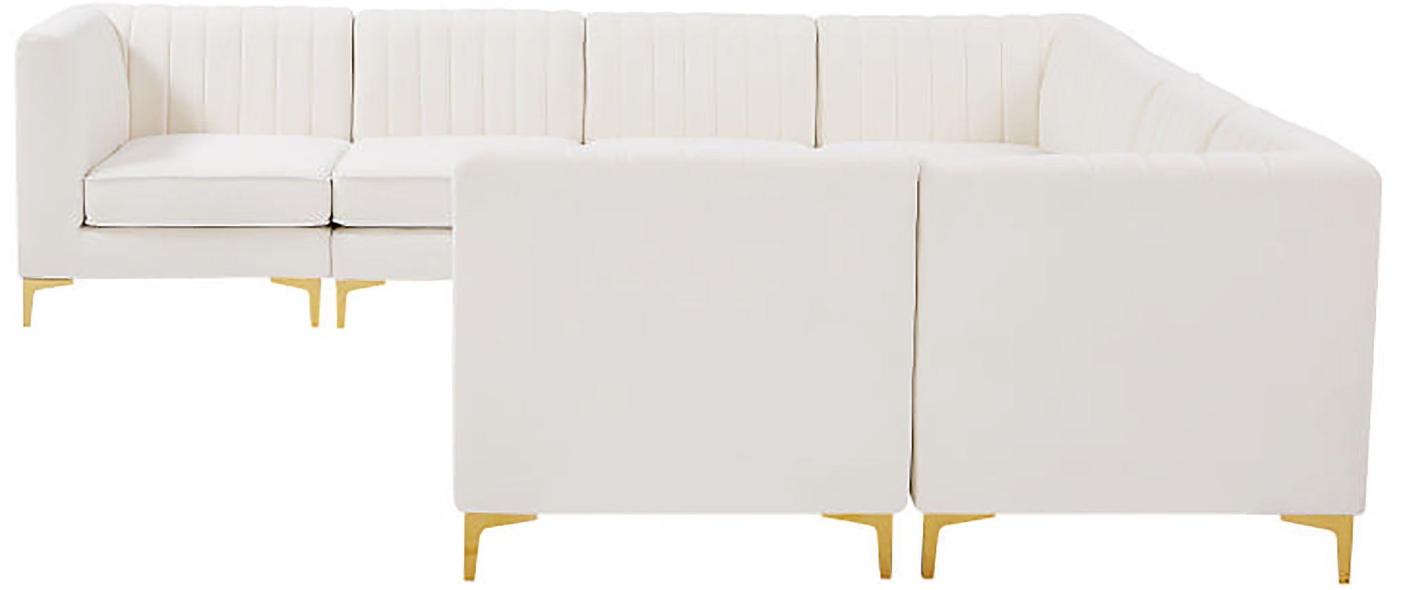 Alina - 8 Piece Velvet Modular Sectional
