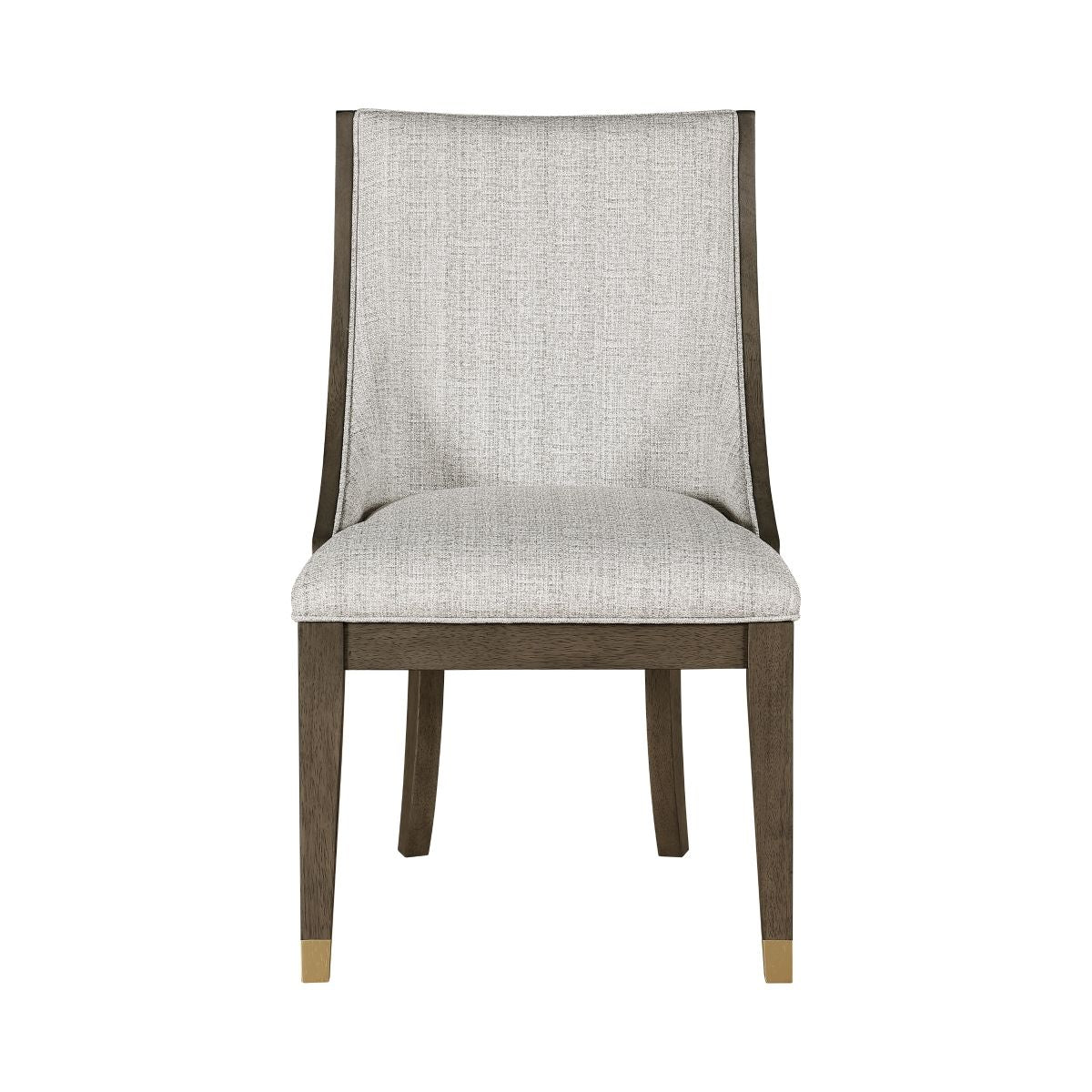 Griffin - 5 Piece Set (Table & 4 Arm Chairs) - Dark Brown / Pearl Silver