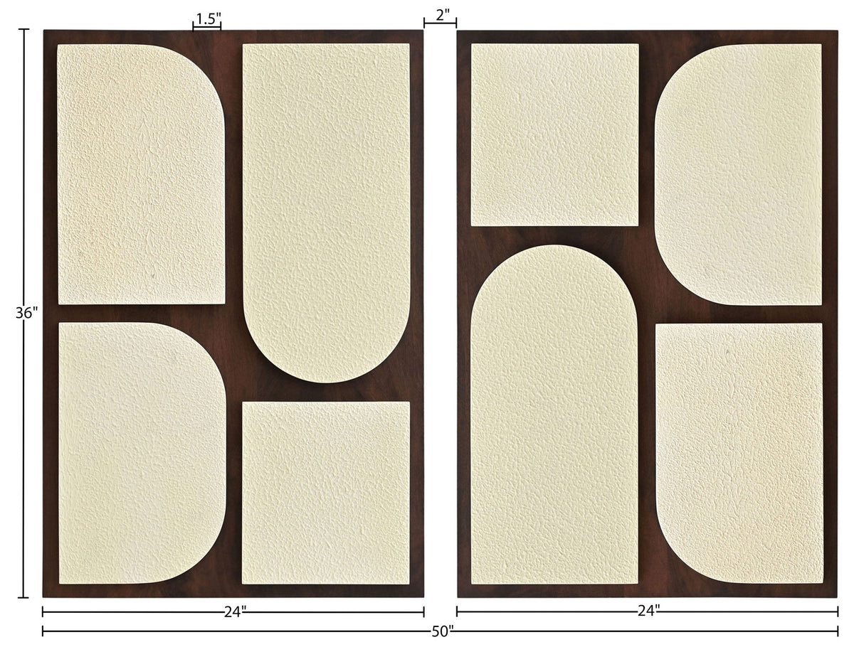 Icon - Mango Wood 2 Piece Wall Art