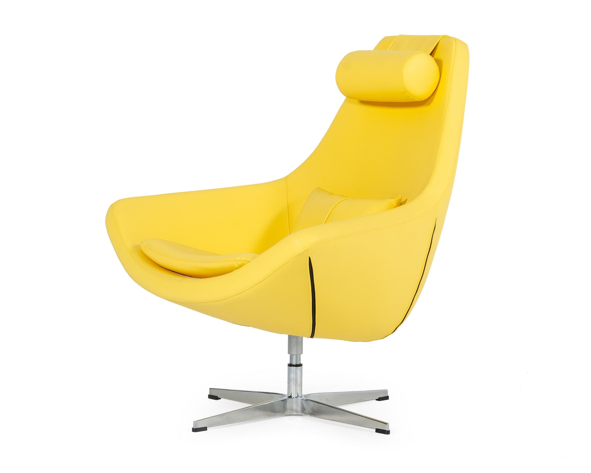 Modern Kenora - Modern Yellow Eco-Leather Accent Chair