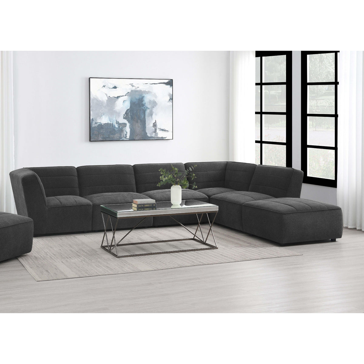 Sunny Fabric Sectional 552081-SET