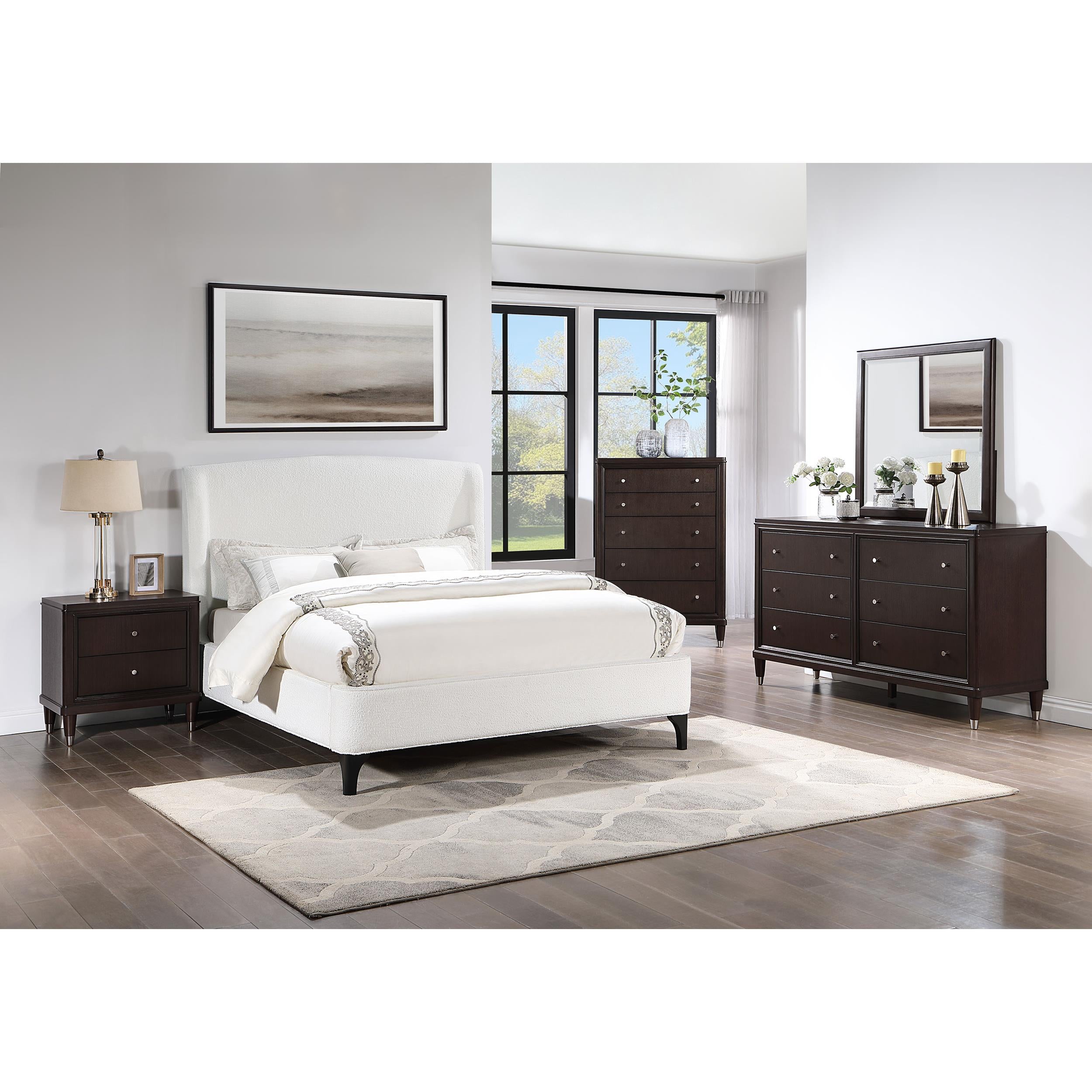 Diamond Modern Furniture COA Queen Upholstered Panel Bed 306020Q IMAGE 11