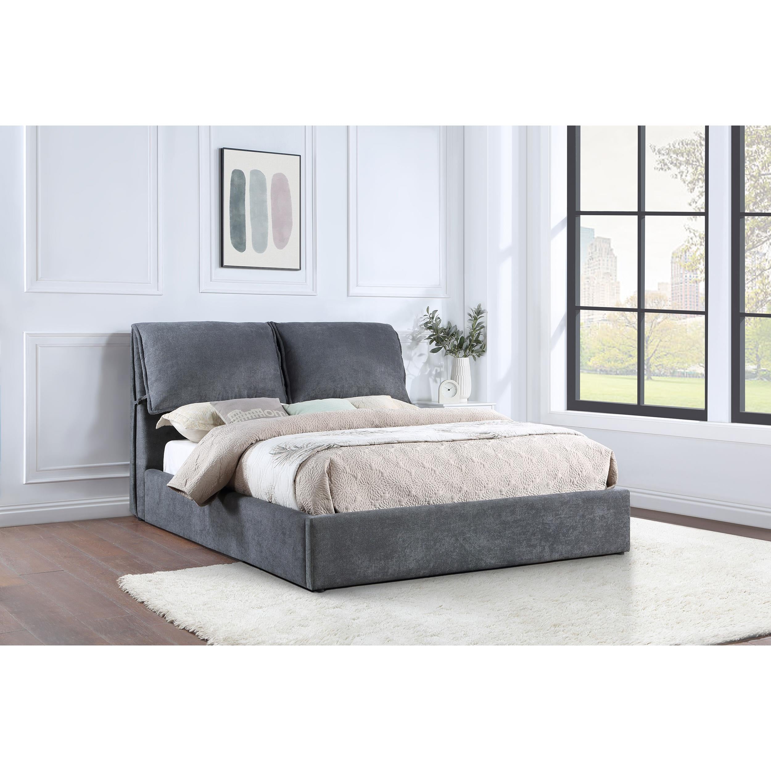 Diamond Modern Furniture COA Queen Upholstered Panel Bed 306041Q IMAGE 6