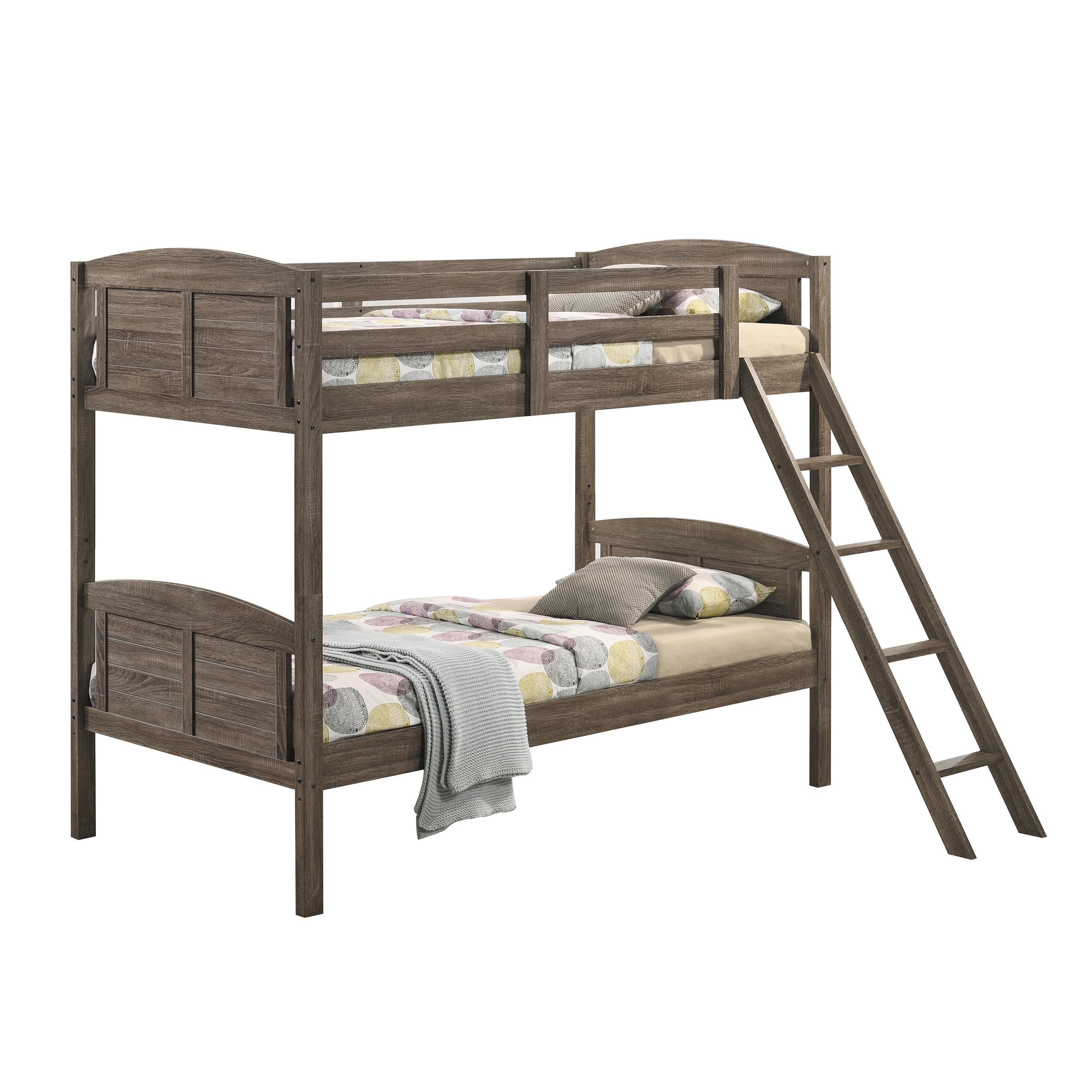 Coaster Furniture Flynn 400808 Twin over Twin Bunk Bed - Weathered Brown IMAGE 1
