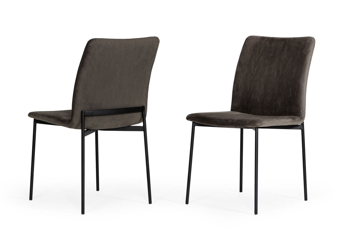 Maggie - Modern Black and Brown Dining Chair (Set of 2)