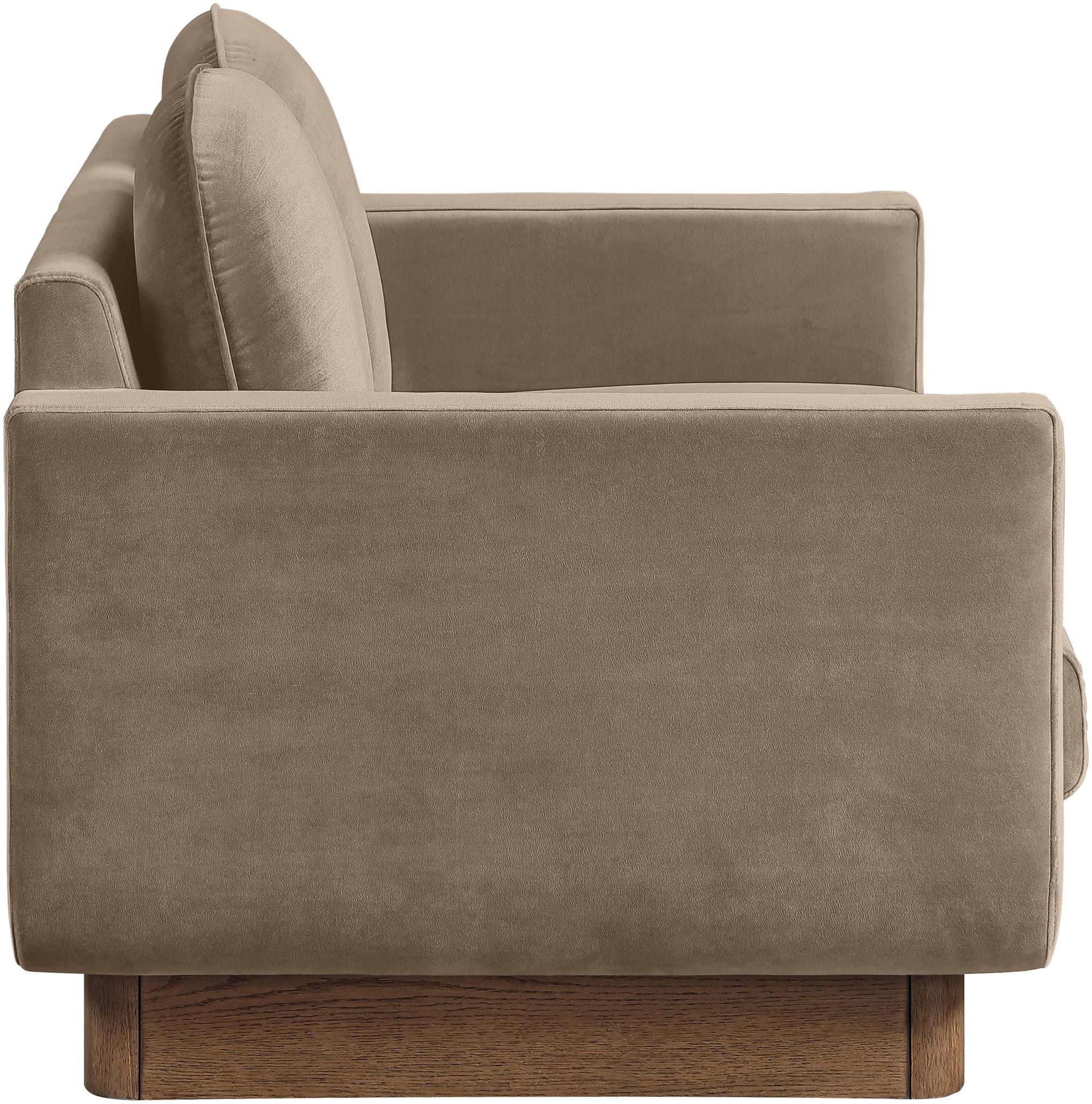 Diviento - Velvet Performance Fabric Upholstered Loveseat