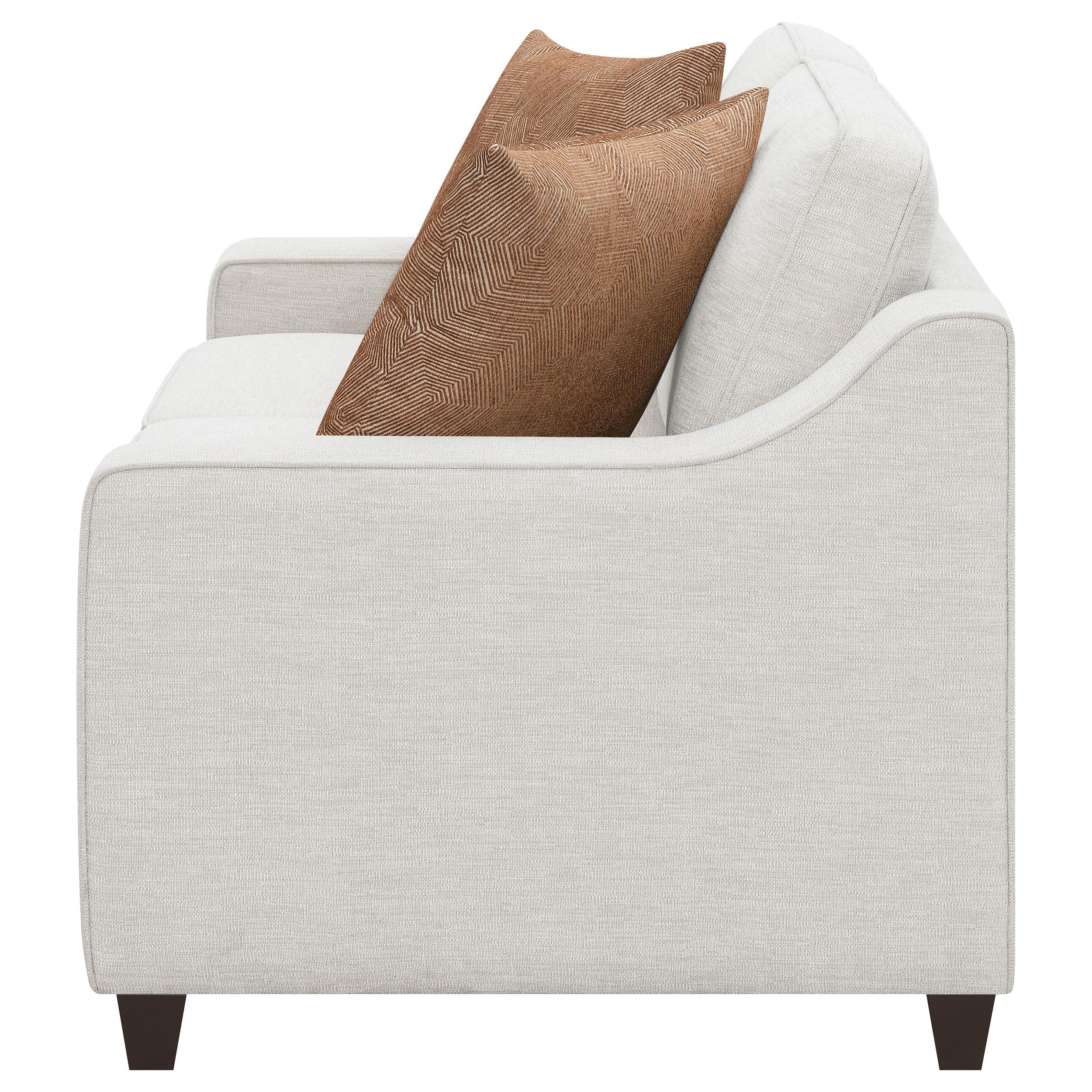 Diamond Modern Furniture COA Christine Stationary Fabric Loveseat 552062 IMAGE 4