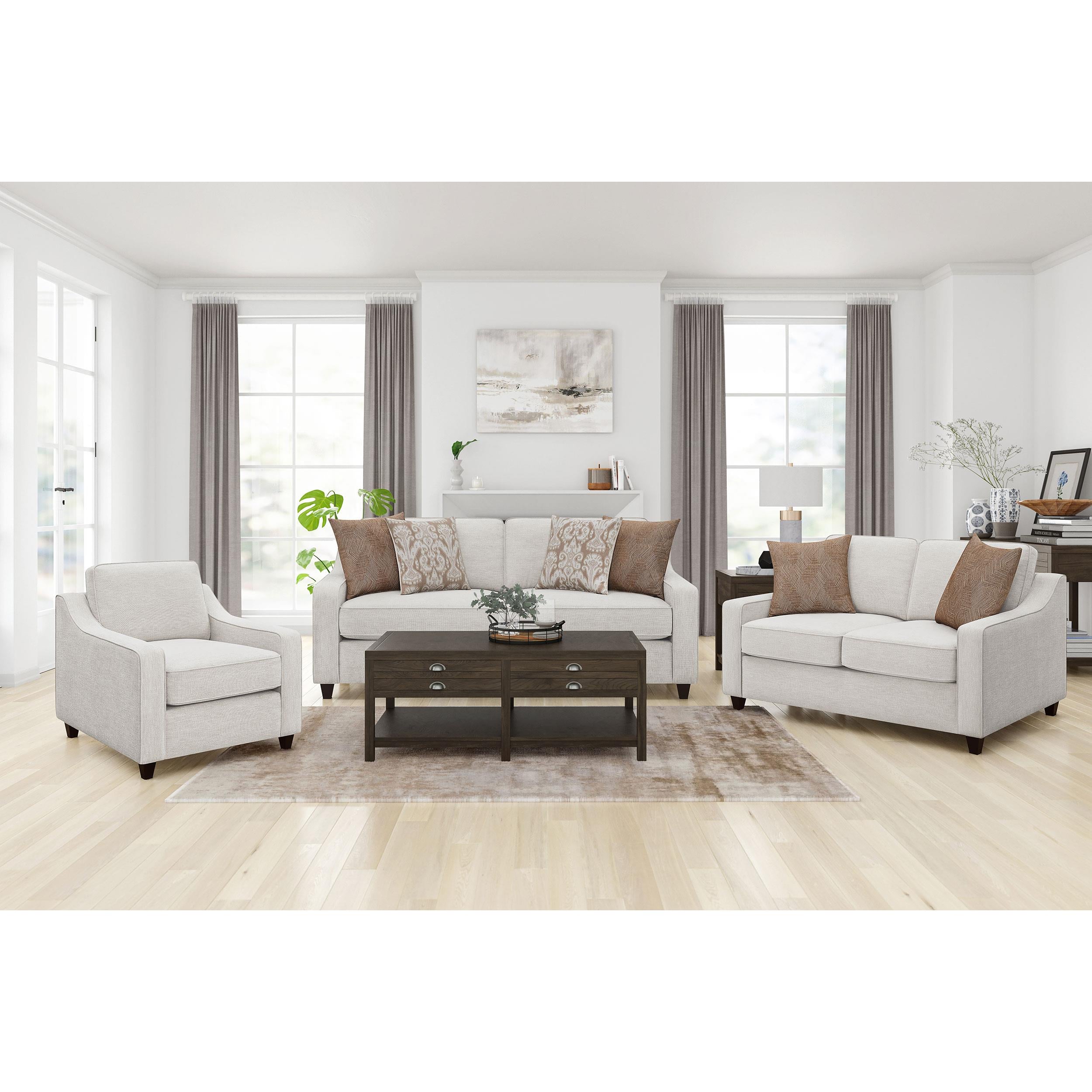Diamond Modern Furniture COA Christine Stationary Fabric Loveseat 552062 IMAGE 9