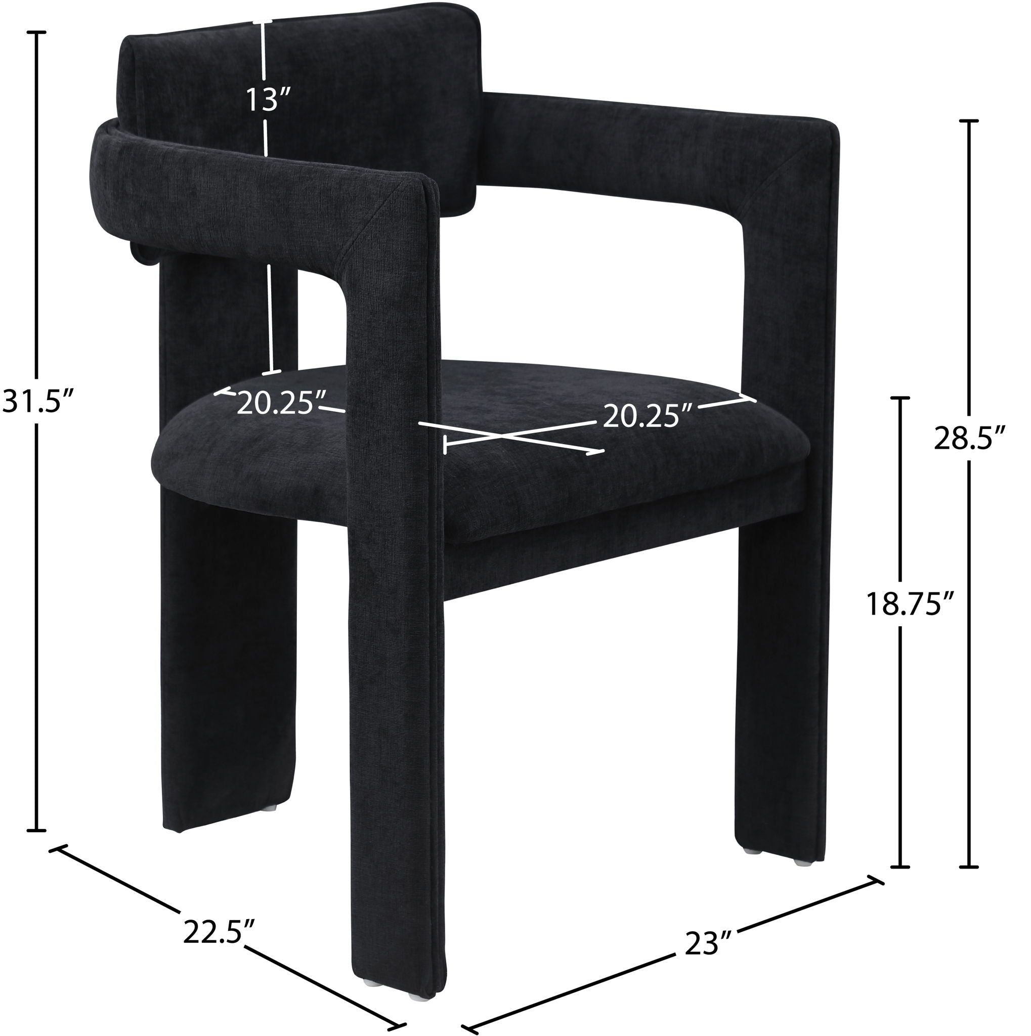 Brenda - Chenille  Dining Chair (Set of 2)