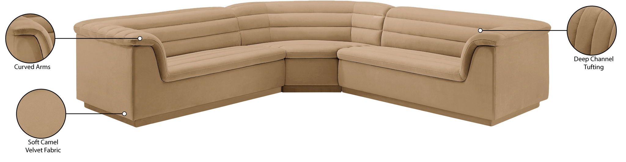 Cascade - Velvet Modular Sectional