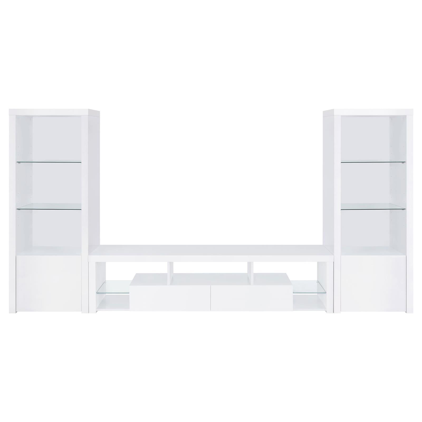 Coaster Furniture Jude 704254 Media Tower - High Gloss White IMAGE 10