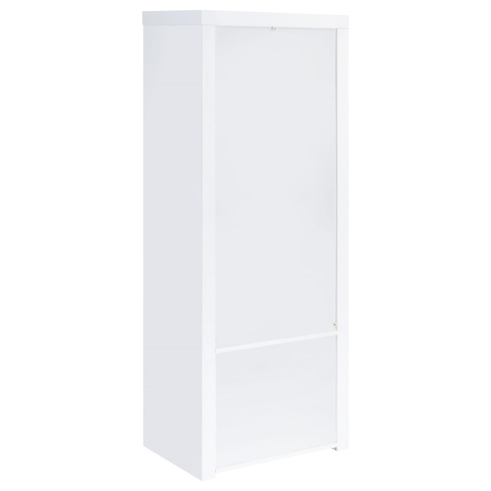 Coaster Furniture Jude 704254 Media Tower - High Gloss White IMAGE 6