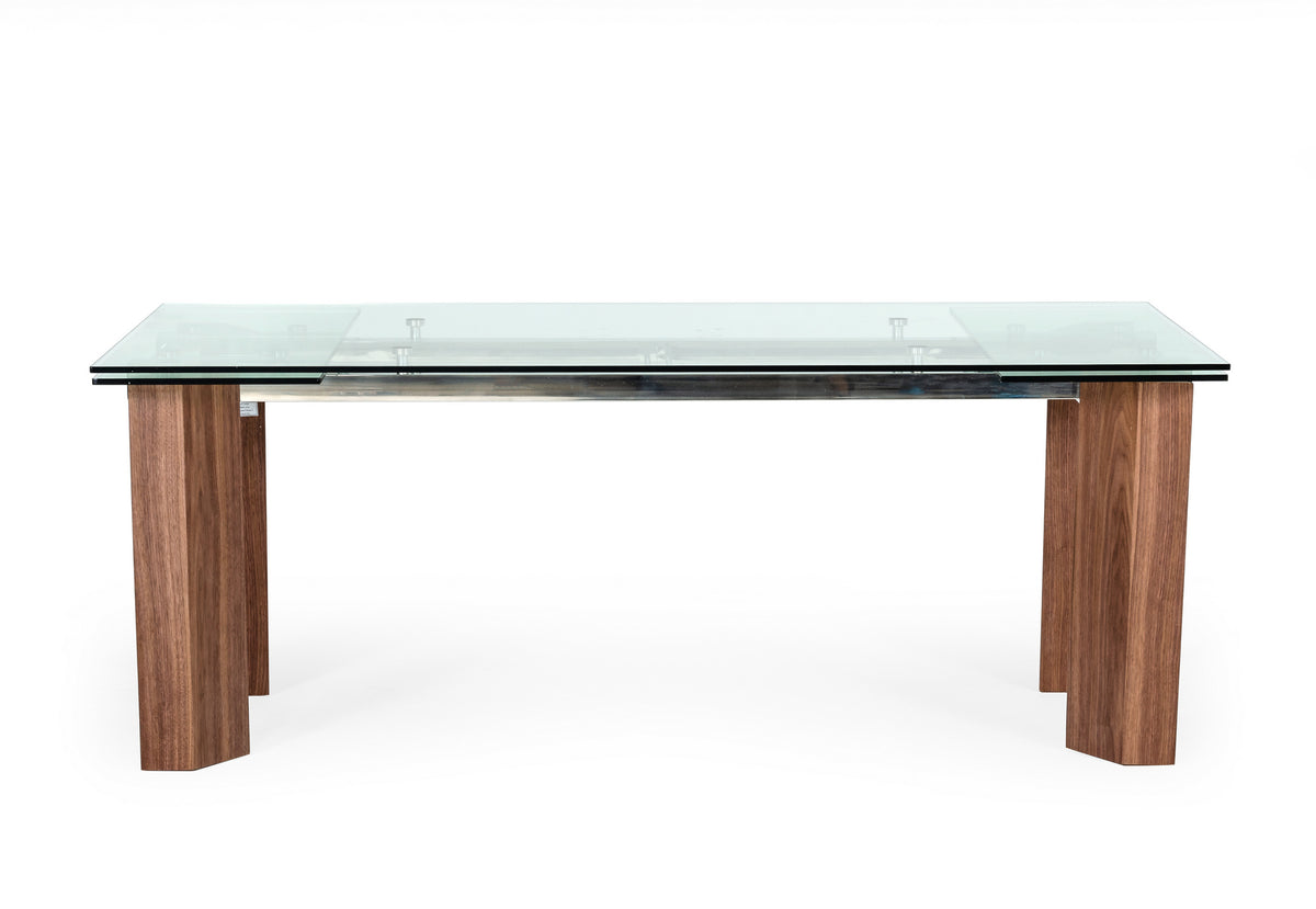 Helena - Modern Extendable Glass Dining Table - Large