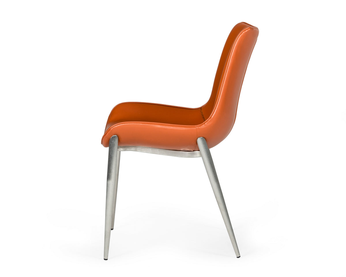 Holt - Modern Cognac Eco-Leather Dining Chair (Set of 2)