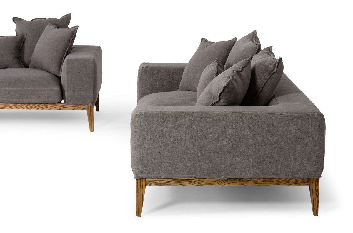 Corina - Modern Grey Fabric Sofa