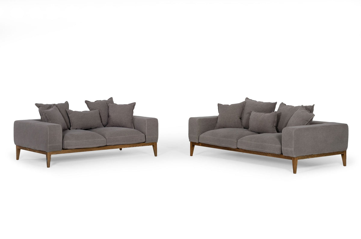 Corina - Modern Grey Fabric Sofa