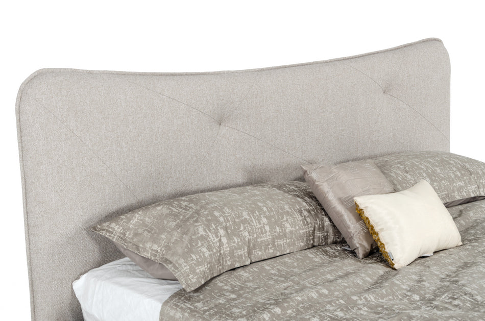 Modrest Alessia - Eastern King Italian Modern Light Grey Upholstered Bed