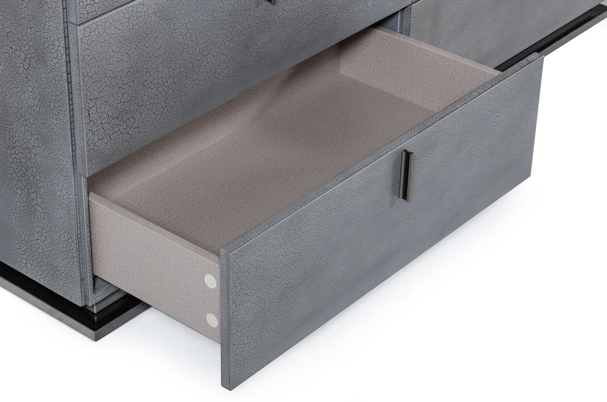 Buckley - Modern Grey Crackle Dresser
