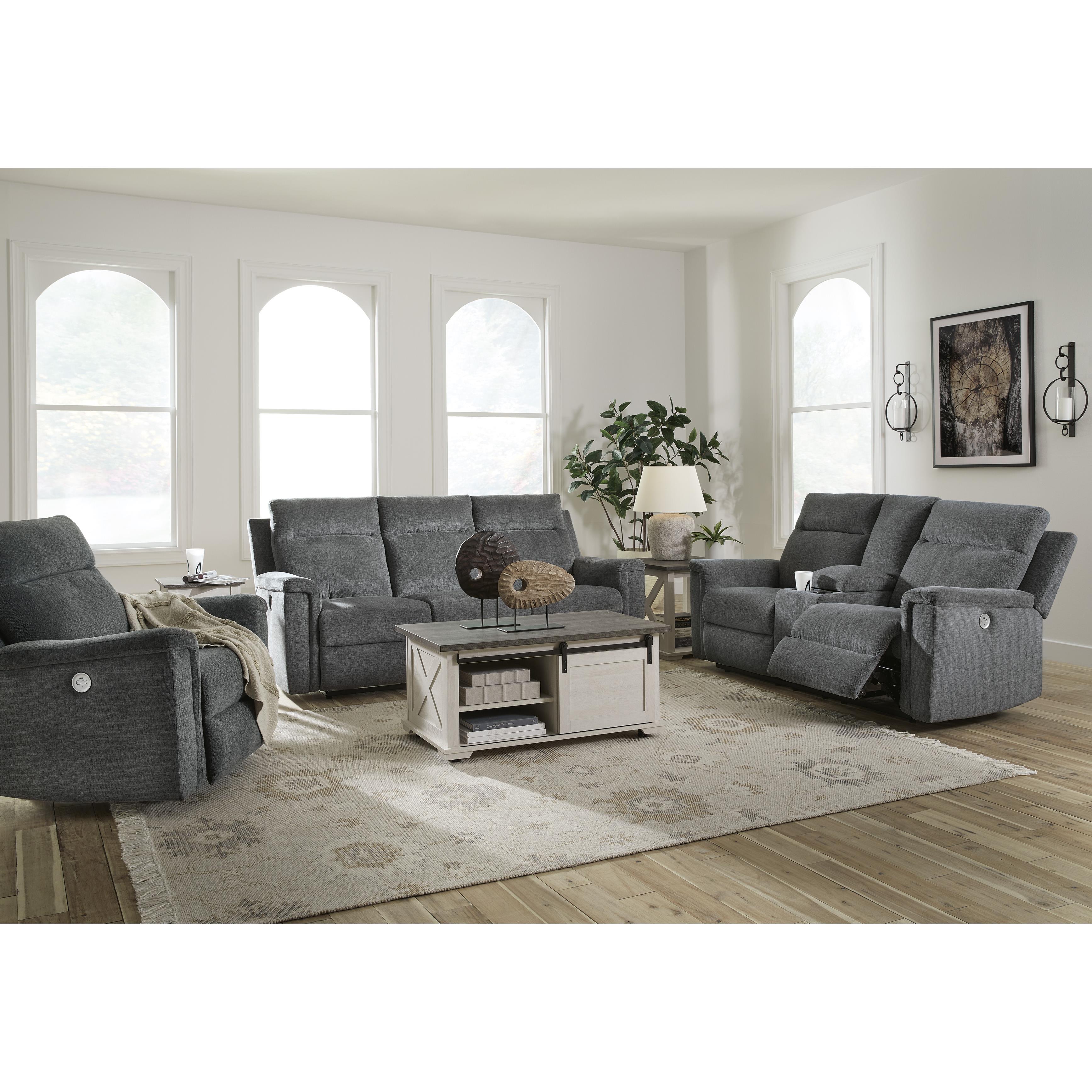 Signature Design by Ashley Barnsana Power Reclining Fabric Loveseat with Console 3320296 IMAGE 15