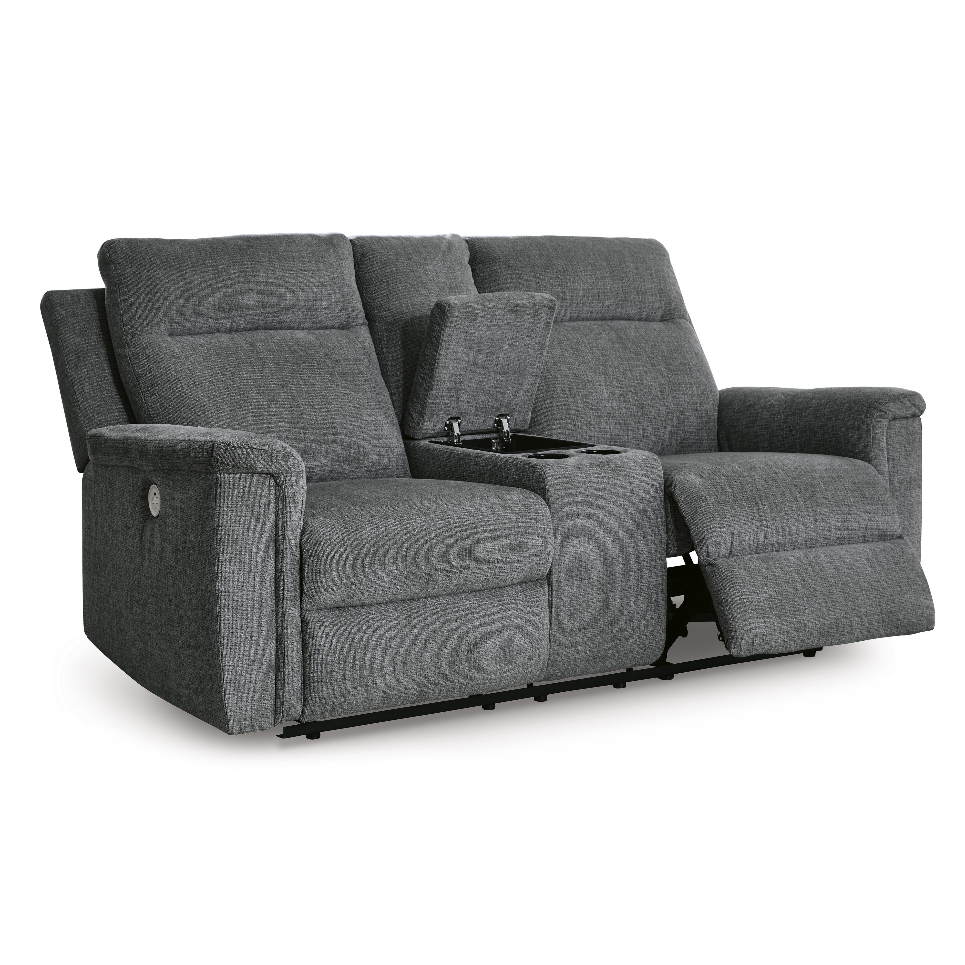 Signature Design by Ashley Barnsana Power Reclining Fabric Loveseat with Console 3320296 IMAGE 2