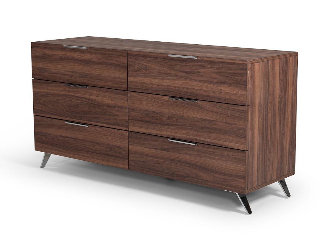 Nova Domus Brooklyn - Italian Modern Walnut 4-Piece Bedroom Set