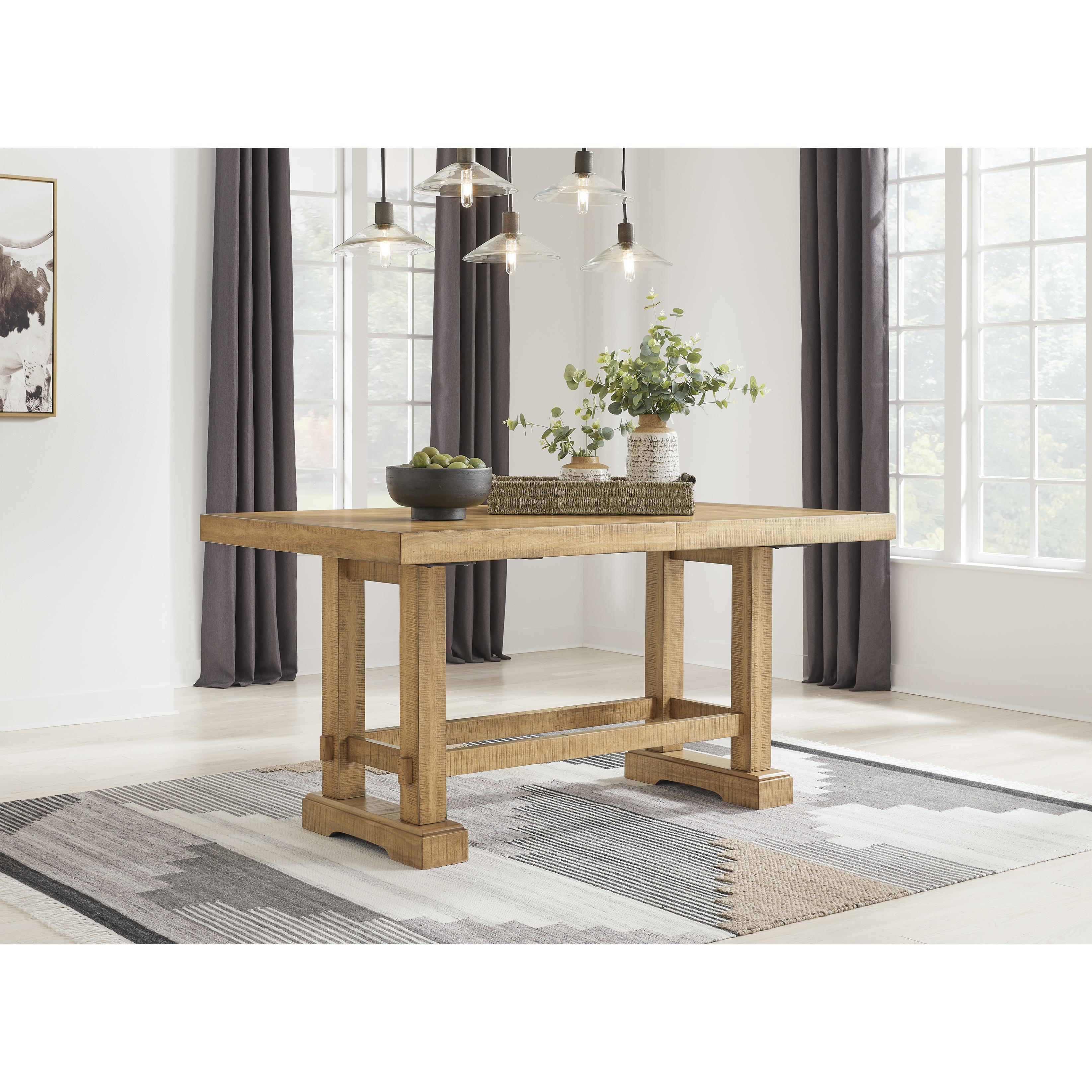 Signature Design by Ashley Havonplane Counter Height Dining Table with Trestle Base D773-32 IMAGE 7