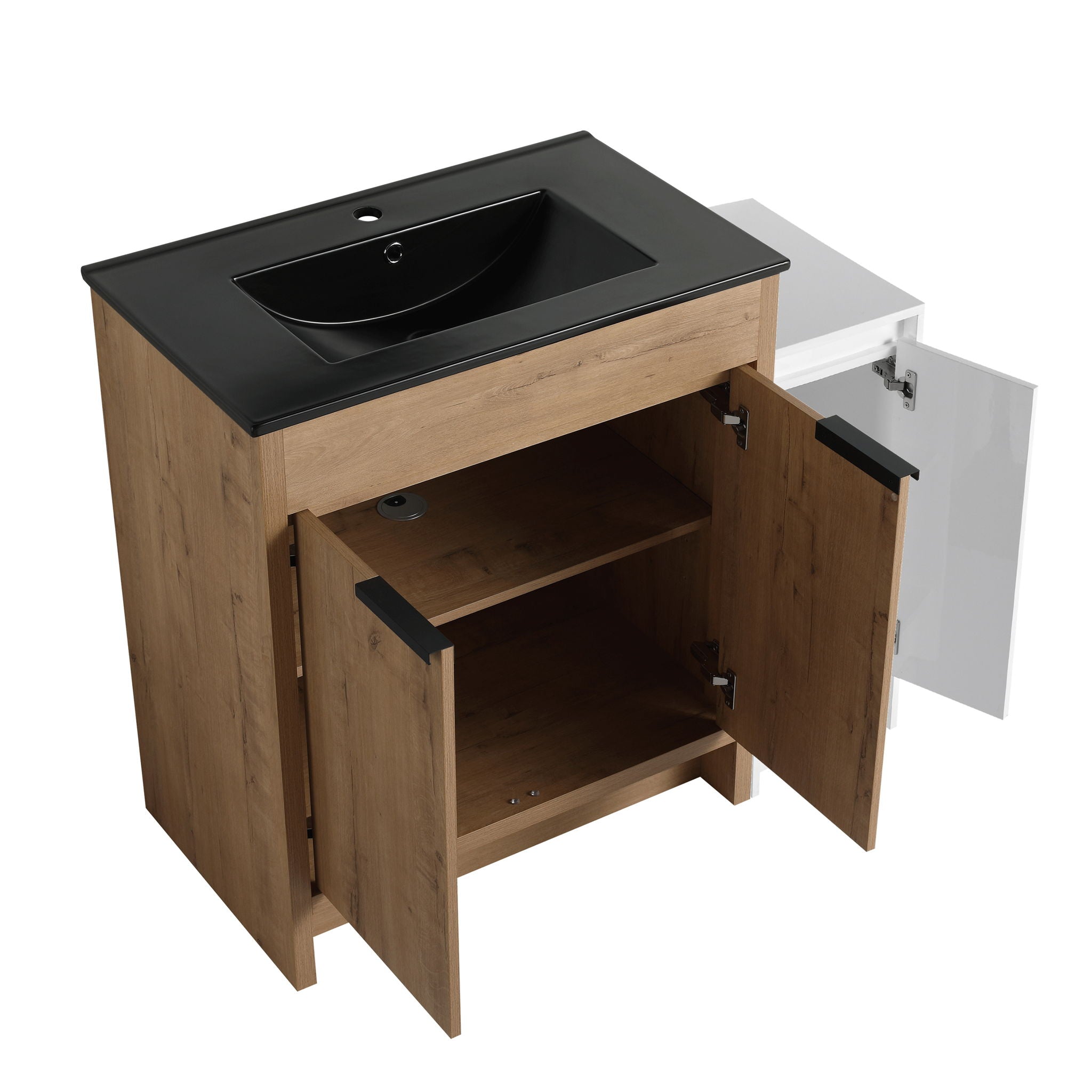 Freestanding Bathroom Vanity & Sink And Storage Cabinets, Soft Closing Doors