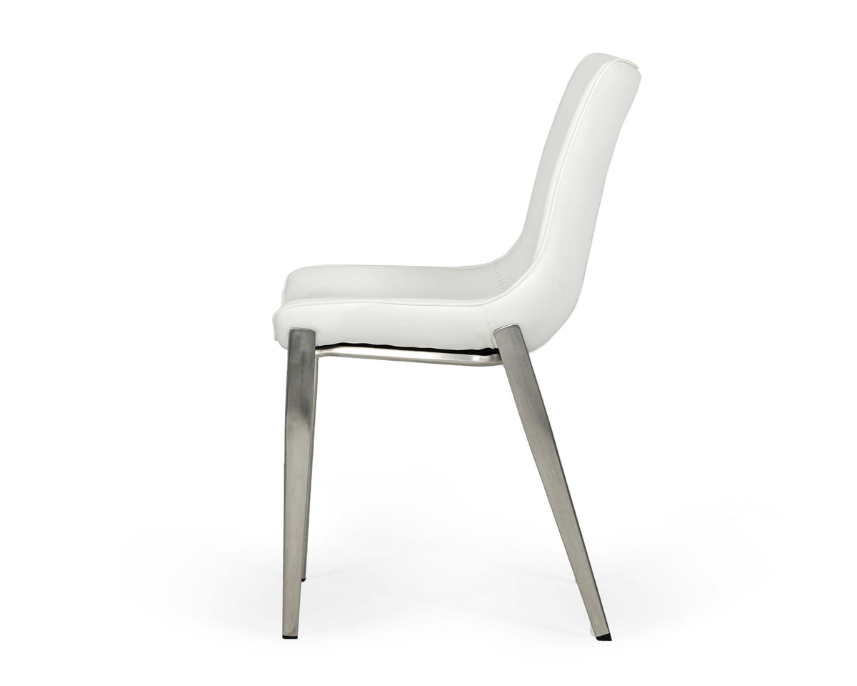 Frasier - Modern White Eco-Leather Dining Chair (Set of 2)