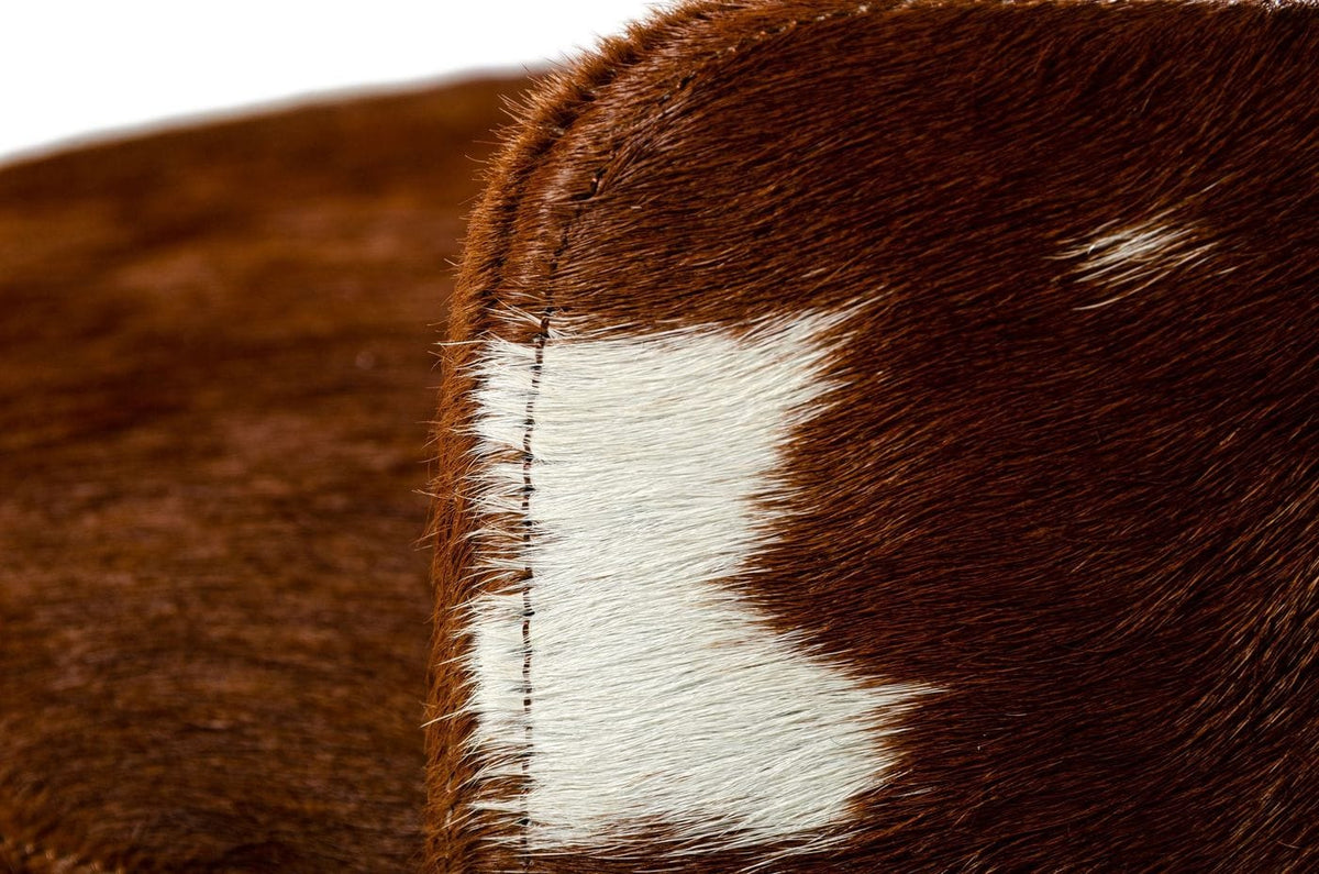 Belvista - Modern Brown Cowhide Ottoman