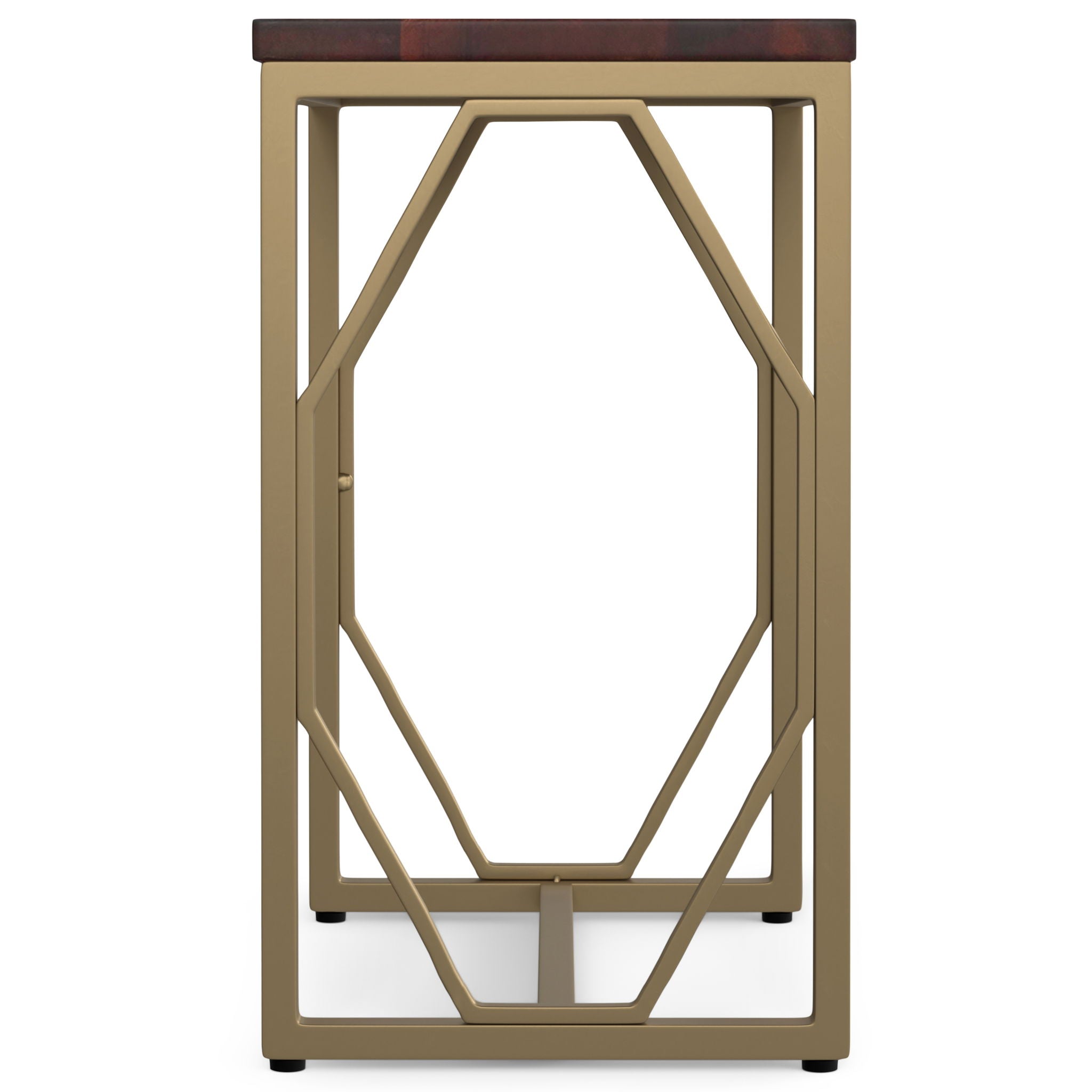 Selma - Metal And Wood Accent Table - Cognac