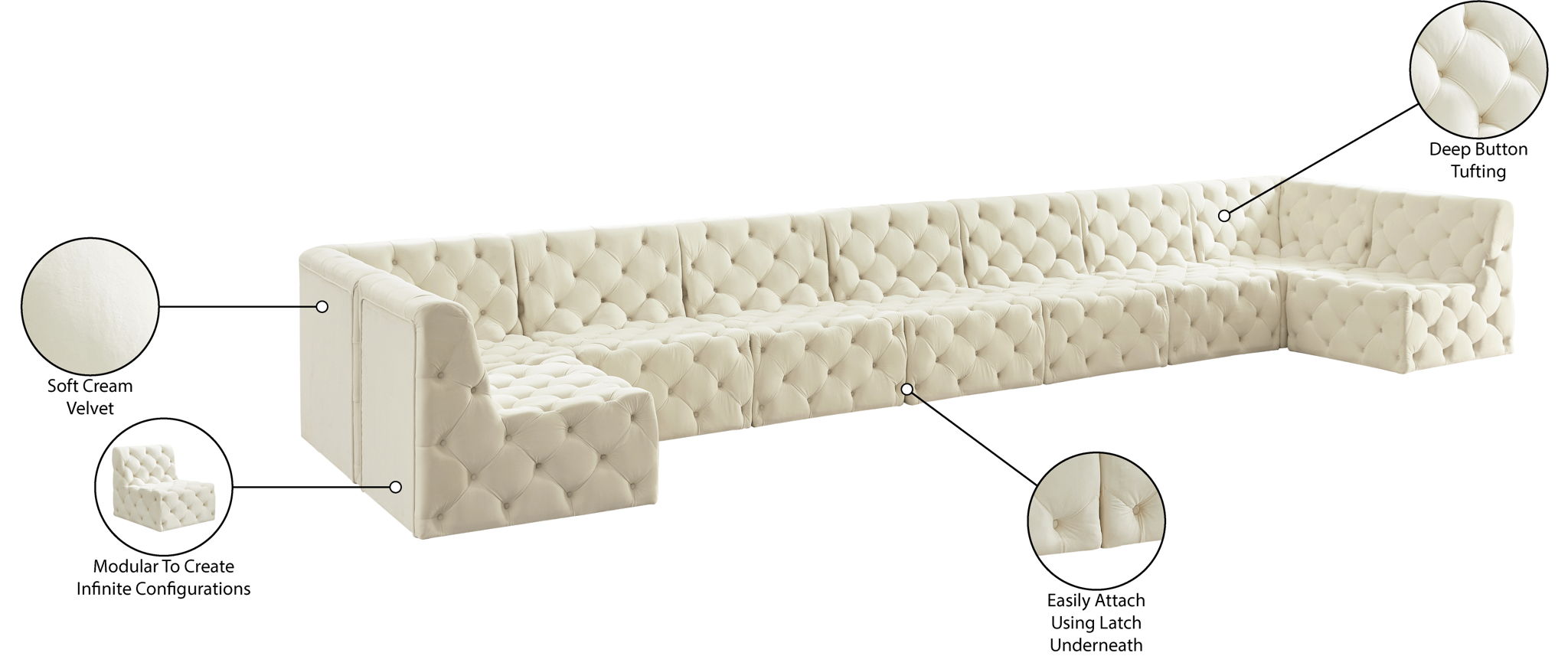 Tuft - 9 Piece Modular Sectional