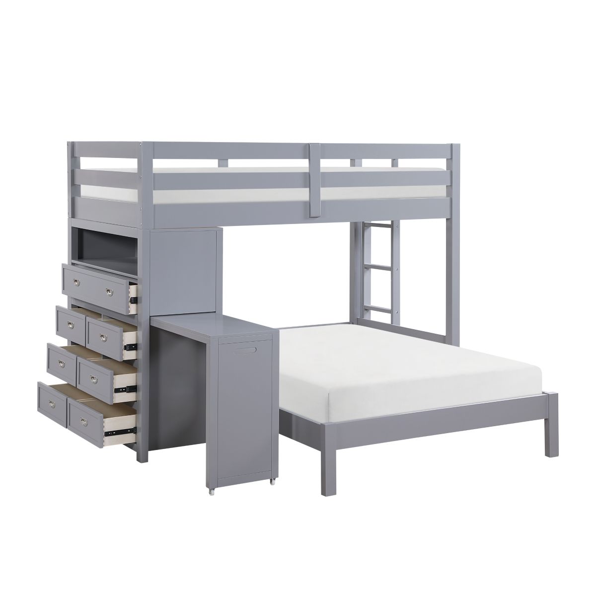Sloane - Loft Bunk Bed With Chest And Hidden Desk