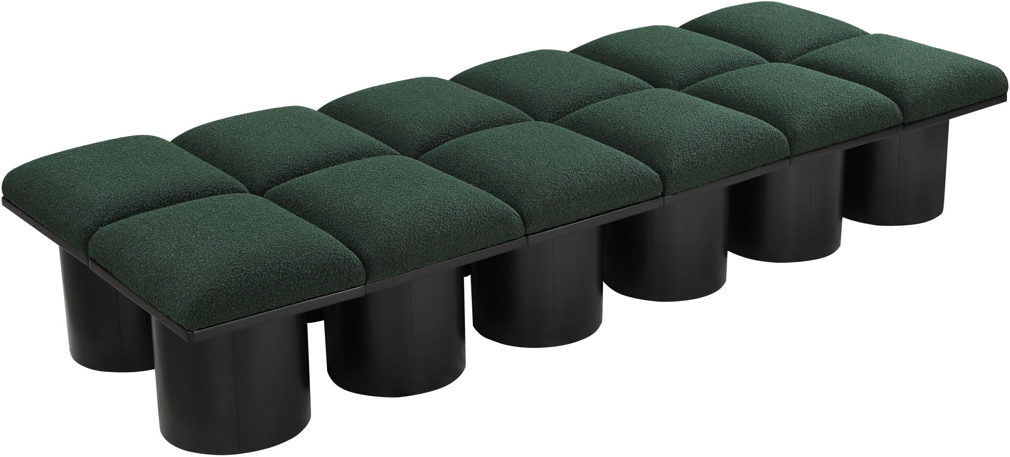 Pavilion - 12 Piece Modular Bench With Black Base