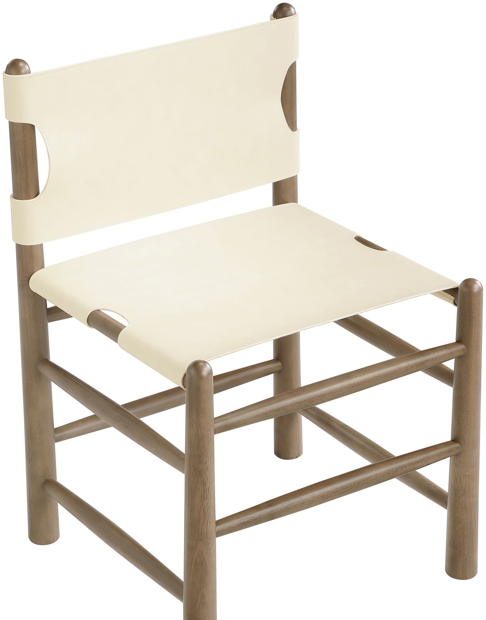 Santos - Vegan Leather Upholstered Dining Chair With Stained Brown Base (Set of 2)