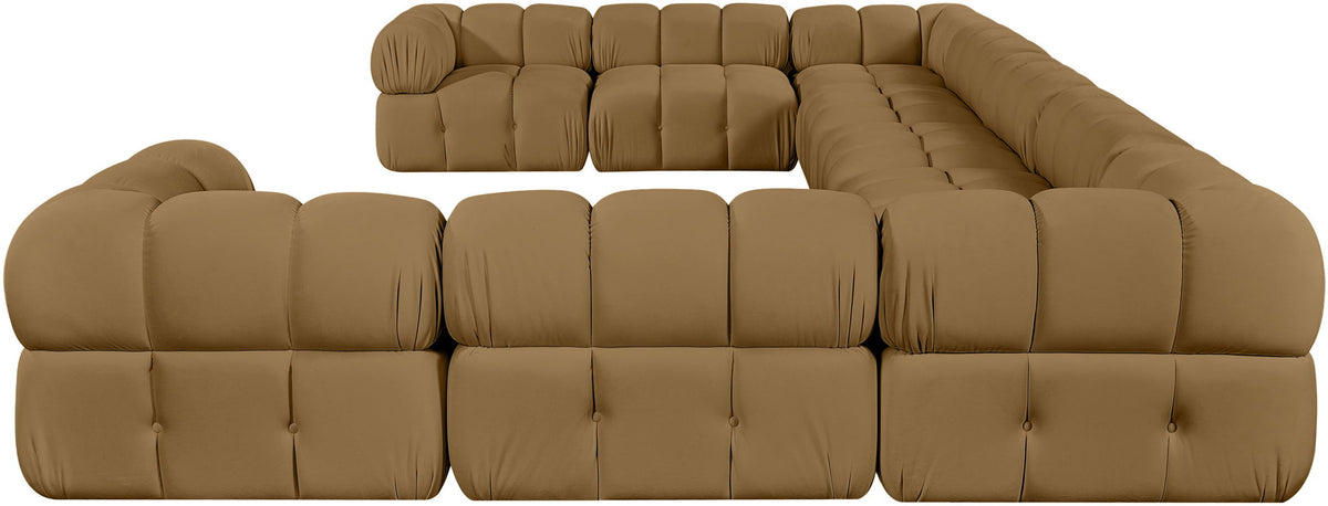 Orin - Velvet Performance Fabric Upholstered 9 Piece Sectional