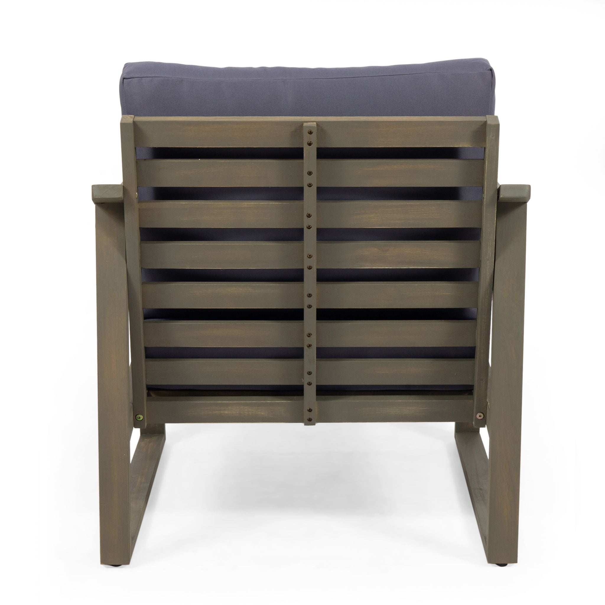 Samwell - Club Chair Outdoor Seating Acacia Wood - Dark Gray