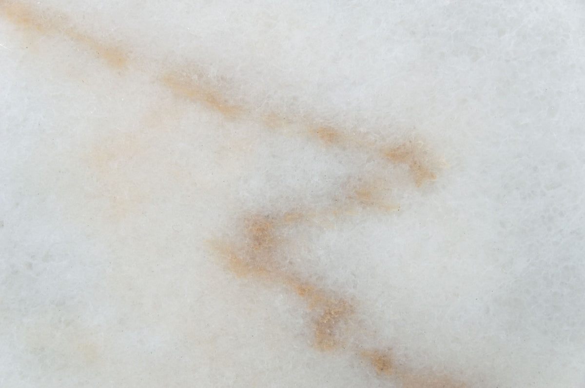 Rocky - Glam White Marble & Brush Gold Dining Table