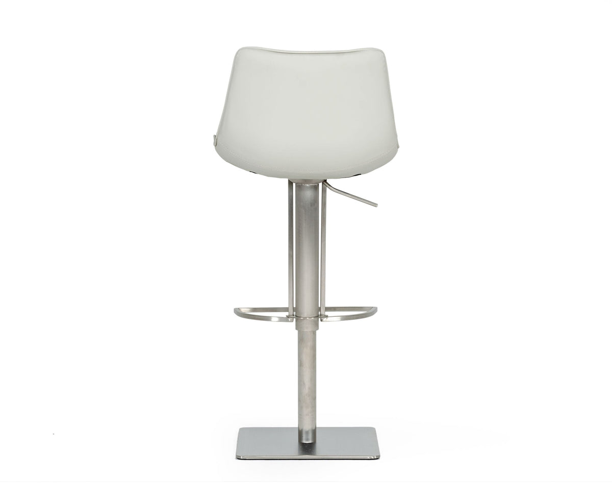 Manning - Modern Light Grey Adjustable Bar Stool