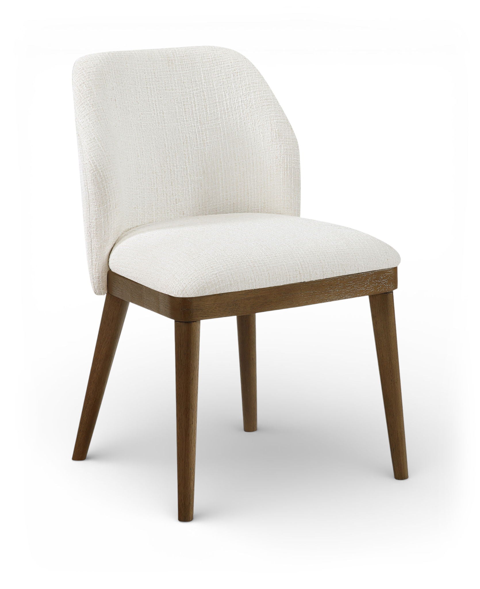 Valeo - Linen Textured Fabric Upholstered Dining Chair (Set of 2) - Painted Brown Base