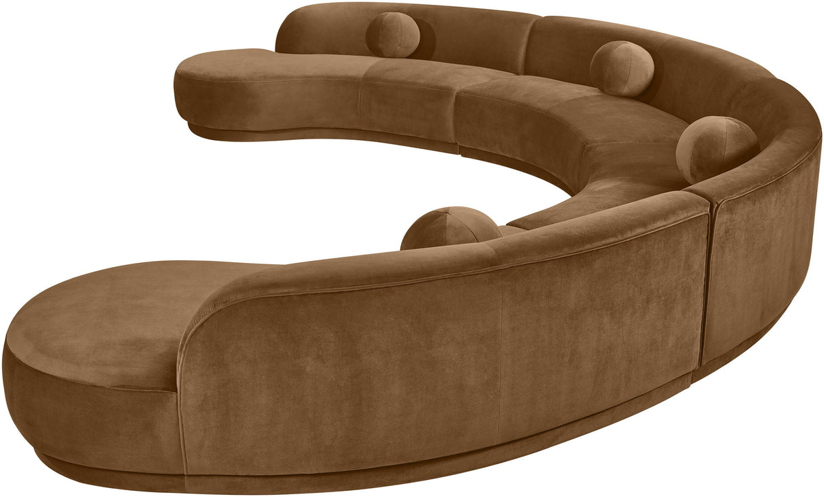 Avra - 189" Velvet Performance Fabric Upholstered Sectional